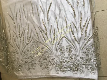 populiariausi Blizgučiai Ranka spausdinti klijuojami blizgučiai akių tiulio afrikos nėrinių audinio Komplektavimo-88021 vestuvių suknelė, sidabro spalvos