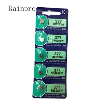 Rainpro 5PC/DAUG SR626SW /AG4/LR626/377 1.55 V mygtuką, baterijos, Elektronikos Žiūrėti