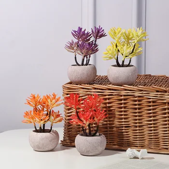 Retro Natūralių Celiuliozės Skaidymo Puodą Modeliavimas Žaliųjų Augalų Begonia Gėlių Bonsai Namų Dekoravimo Modeliavimas Augalų Bonsai