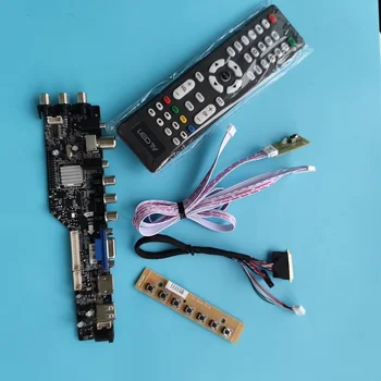 Rinkinys LTN156AT35 vairuotojo LED USB HDMI suderinamus skydelis stebėti skaitmeninės VGA, AV-TV nuotolinio 1366X768, DVB-T, DVB-T2 valdiklio plokštės