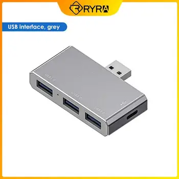 RYRA Aliuminio 4, 1 Mini USB 3.0 Hub 3 Uoste Kelis Expander USB-C 2.0 Hub Docking Station Splitter Nešiojamas Adapteris, Skirtas PC