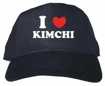 Spausdinimo Man Širdis Meilė Kimchi Suaugusiųjų Beisbolo Kepurę Bžūp Kolonėlė