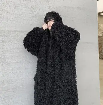 Su gobtuvu mens tranšėjos paltai vyras ilgi paltai vyrams drabužius slim fit paltas ilgomis rankovėmis 2020 m. rudens žiemos naujų dizainerių juoda