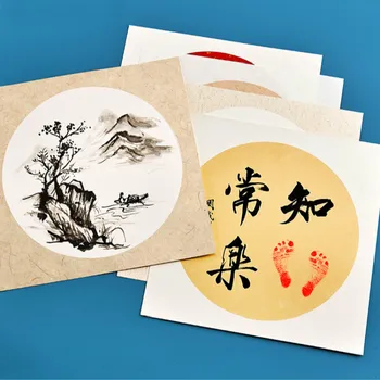 Sustorėti Raw Xuan Popierinių Kortelių 10Sheets Kinijos Ryžių Popieriaus Kortelės Kaligrafija Akvarelė Montavimo Popieriaus Kortos Carta Di Riso