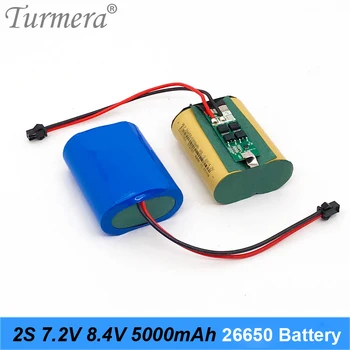 Turmera 7.2 V 8.4 V 5000mAh 26650 20A Ličio Baterija su BMS už priekinis Žibintas, Žibinto Žibintuvėlis Baterijų ir 