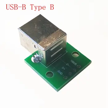 USB-B B Tipo Spausdintuvas Aikštėje Turėtojas PANIRTI Valdybos 2.54 MM Žingsnio Duomenų Kabelis Adapteris Valdyba