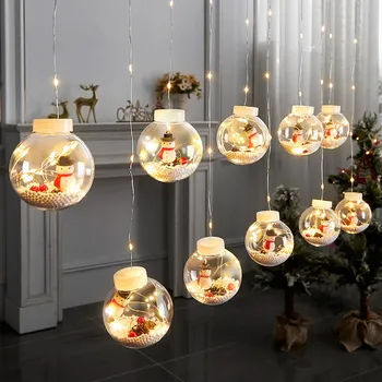Užuolaidų Šviesos diodų (LED) Pasakos String 8 Režimai Kalėdų Pageidavimų Kamuolys ES Kištukas 220V Šalis, Vestuvių, Naujųjų Metų Girliandą Lauko Sodo Puošmena