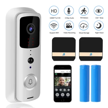 V30 Durų Varpelis su Kamera Vaizdo Doorbell 1080P HD WI-fi, Kamera, Domofonas Doorbell Belaidžio Smart Wireless Wifi Saugumo Doorbell