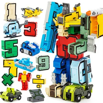Vaikų Žaislas Kūrybos Blokų Montavimas Veiksmų Skaičius, Transformacijos Skaičius Deformacijos Robotas, Statyba Blokai