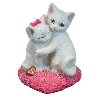 Valentino Dienos Pora Kačių Skulptūra Rose Kačių Dervos Amatų Dovanos Atostogų Progines Dekoracijas Gyvūnų Apdaila
