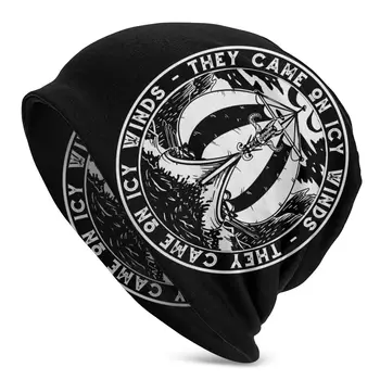 Variklio dangčio Skrybėlės nuo saulės Suaugusiųjų Vyrų Megzti Skrybėlę Vikingų Laivų, Sakydamas, Skandinavijos Vikingai Dovanos Vikingai skrybėlę Naujovė Unisex Skullies Beanies Kepurės