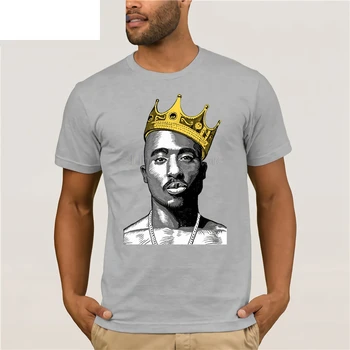 Vasaros Suknelė 2PAC TUPAC KARALIUS Hip-Hop Rap Gražus Grobis Vyrų T-Shirt 100% trumpomis Rankovėmis Medvilnės Išspausdinti Užsakymą Marškinėliai