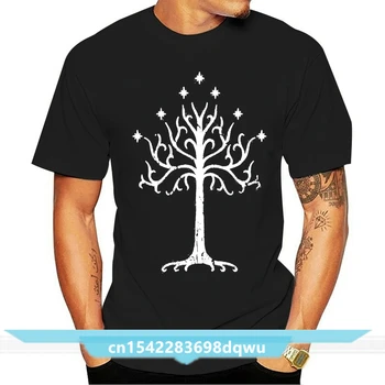 White Tree of Gondor Tolkien T-Shirt Premium Mordoro Middle Earth Nauja Vyrų Drabužių Mados T Shirts Dizaino Marškinėliai