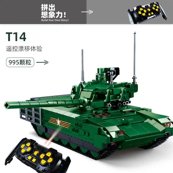 WW2 Karinių modelių Serija T-14 Main Battle Tank 1:35 Modelio Statyba Blokai, Plytos, Žaislai, Kalėdų Dovanos