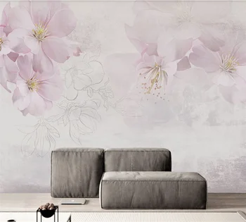 xuesu Užsakymą 3d nuotraukų siena 8D freskos ranka-dažytos abstrakčios kūrybos gėlių freskos kambarį tapetai miegamajame sienos fone