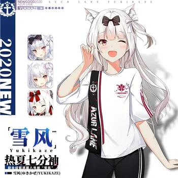 Yukikaze Cos Kantai Surinkimo T-shirt Vyrai Moterys Studentų Dienos Vasaros Atsitiktinis Trumpas rankovėmis Aukštos kokybės Mados Cosplay Cos