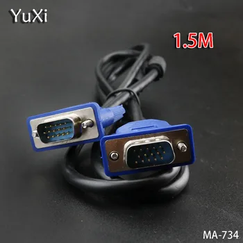 YuXi VGA Cable1.5m/3m/5m 15Pin VGA linija Vyrų vyrams, M/V HDMI Į Vga HD 