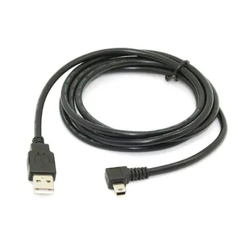 Zihan Mini USB B Tipo 5pin Vyras Paliko Kampu 90 Laipsnių USB 2.0 Male Duomenų Kabelis 6ft