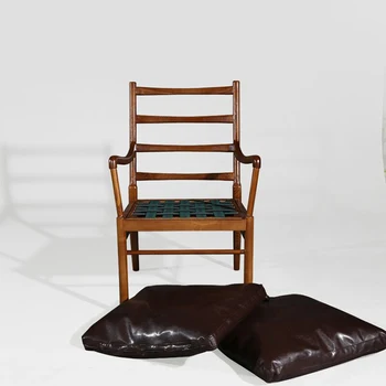 Šiaurės danijos dizaineris skaitymo vienas asmuo minimalistinio patogus tingus oda medžio masyvo kėdė, sofa kambarį ju raudona dinin