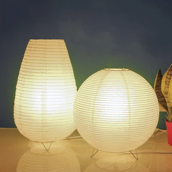 Šiaurės Popierius Žibintai Stalo Lempa Japonų Stiliaus Šiuolaikinio Gyvenimo Studijų Kambario, Miegamojo Lovos LED Naktinis Apšvietimas, Namų Dekoro