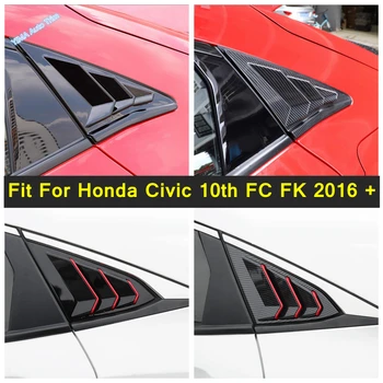 Šildomi Pertvarkyti Priedai Tinka Honda Civic 10 FC FK 2016 - 2020 Pusės Galinio Lango Scoop Žaliuzės Užrakto Padengti Apdaila 2VNT