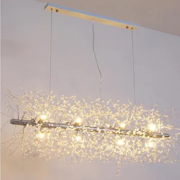 Šiuolaikinių LED Kristalų Liustra Šviesos Kabo Lempa Kiaulpienių Liustra Apšvietimo Gyvenamasis Kambarys, Valgomasis Apdaila