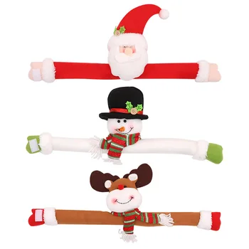 Šventiniai Kalėdų užuolaidų sagtis kaklaraištis Santa Claus sniego briedžių scena prekybos centro lango dekoracijas, animacinių filmų lėlės