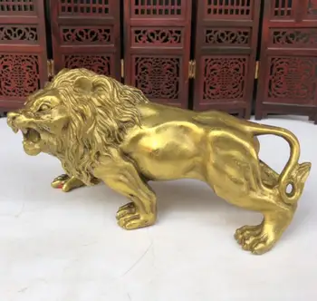 Žalvario žvėrių Karalius liūtas Namų puošybai Darbastalio Apdaila amatų statula