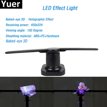 Led 3D Ventiliatoriumi, Efektas Šviesos diodų (LED) Nešiojamas Grotuvas 3D Holografinio Ekrano Ventiliatorius Projektorius Viešbučių disco dj baras metro mall reklama