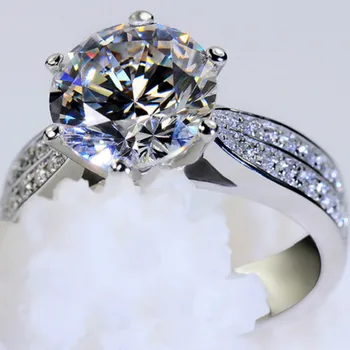 Naujas Mados Vestuvių Nagų Dizaino Žiedas Moterims Didžiulis Turas Sumažinti Kristalų Balto Aukso Spalvos Kubinis Cirkonis Prabangus Vestuvinis Žiedas