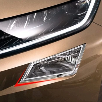 WELKINRY automobilį auto padengti skoda Kodiaq NS7 2016 2017 2018 2019 ABS chrome priekiniai galvos rūko žibinto šviesos apdaila